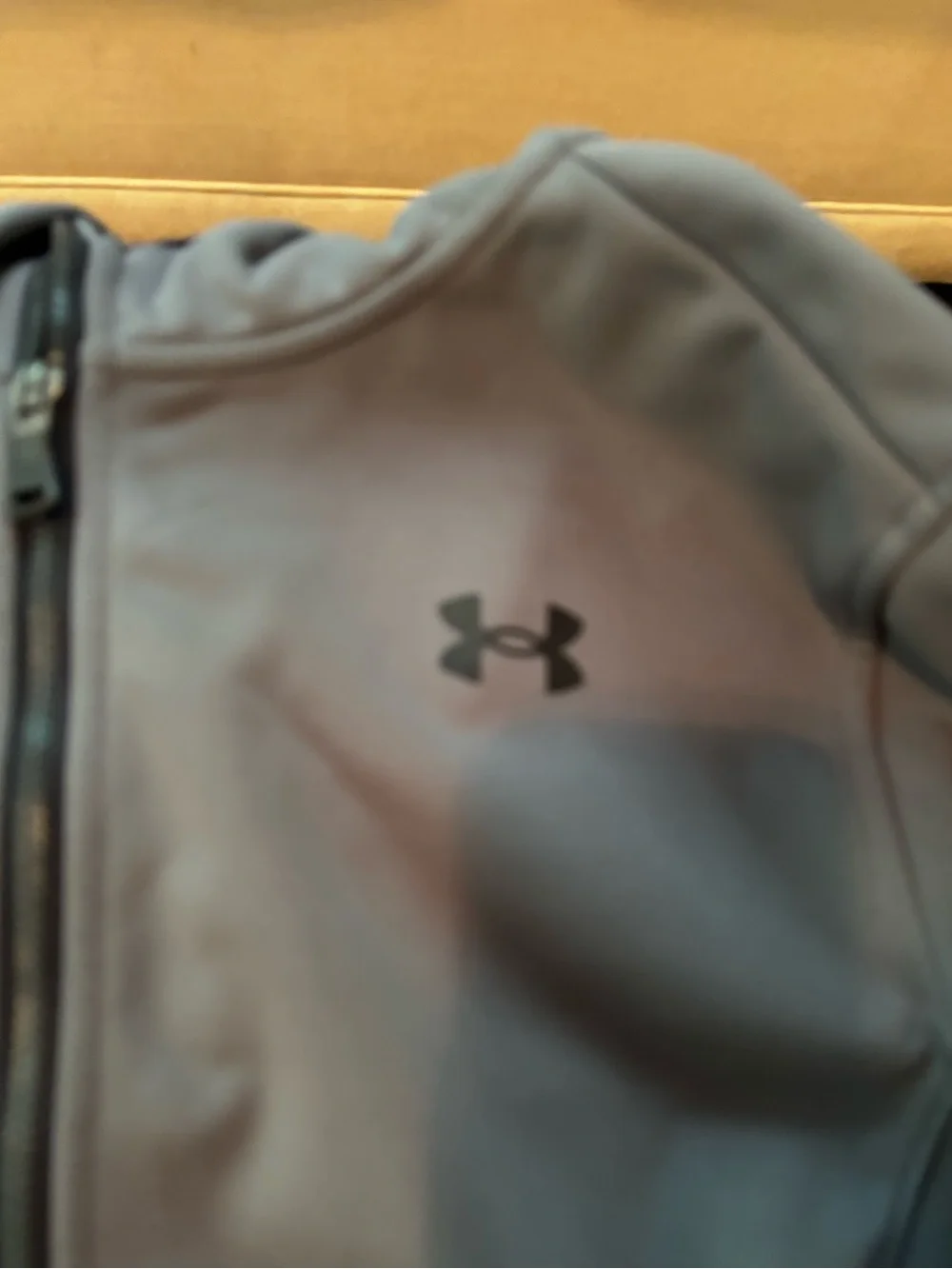 Under Armour Boys Youth XL ColdGear Full Zip Hooded Jacket Gray Black